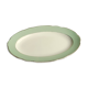 Oval Ceramics Plate Villeroy Boch Green Edge Mint and Gold