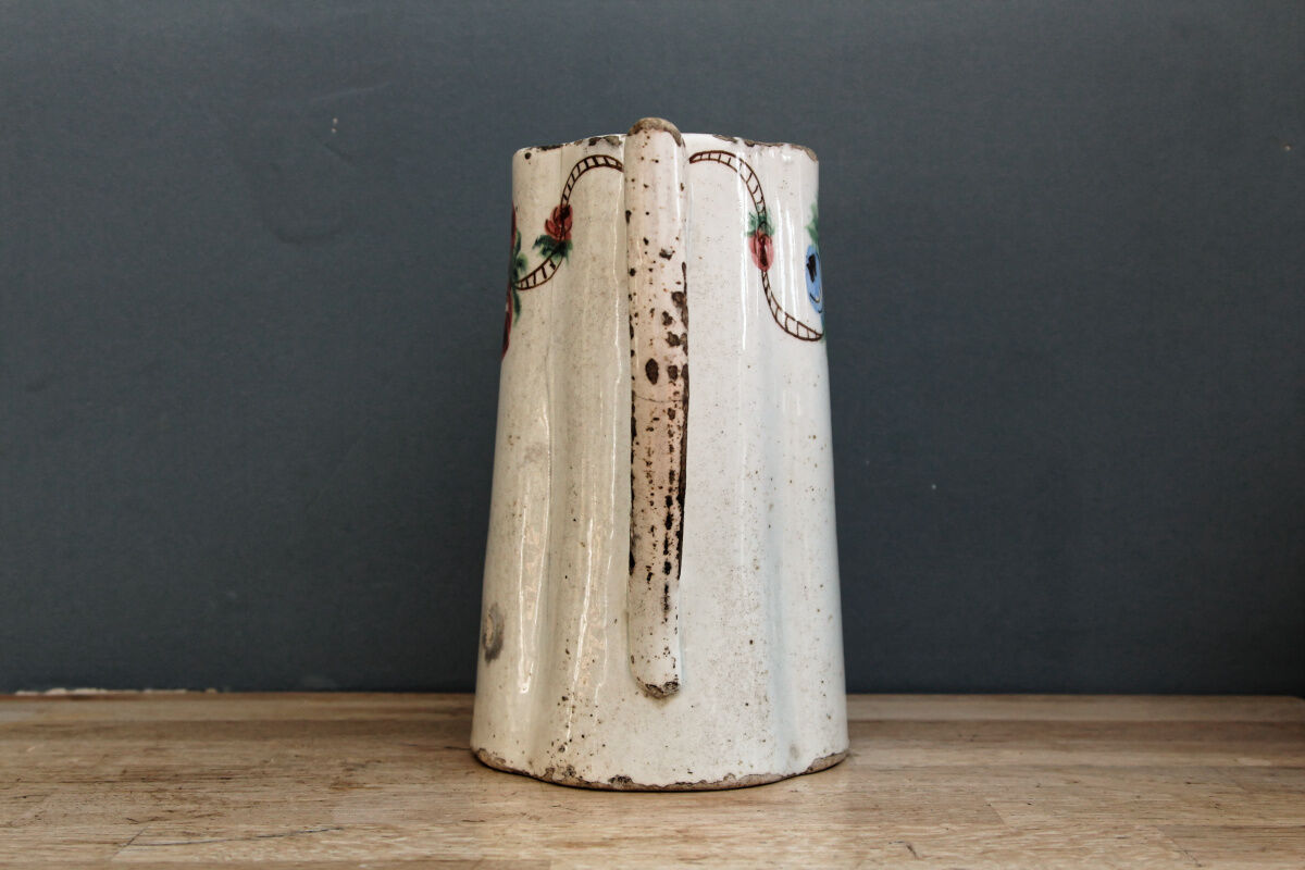 Flower pitcher in 19th century earthenware
