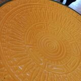 Large round dish. Dieulefit Caves. Vintage