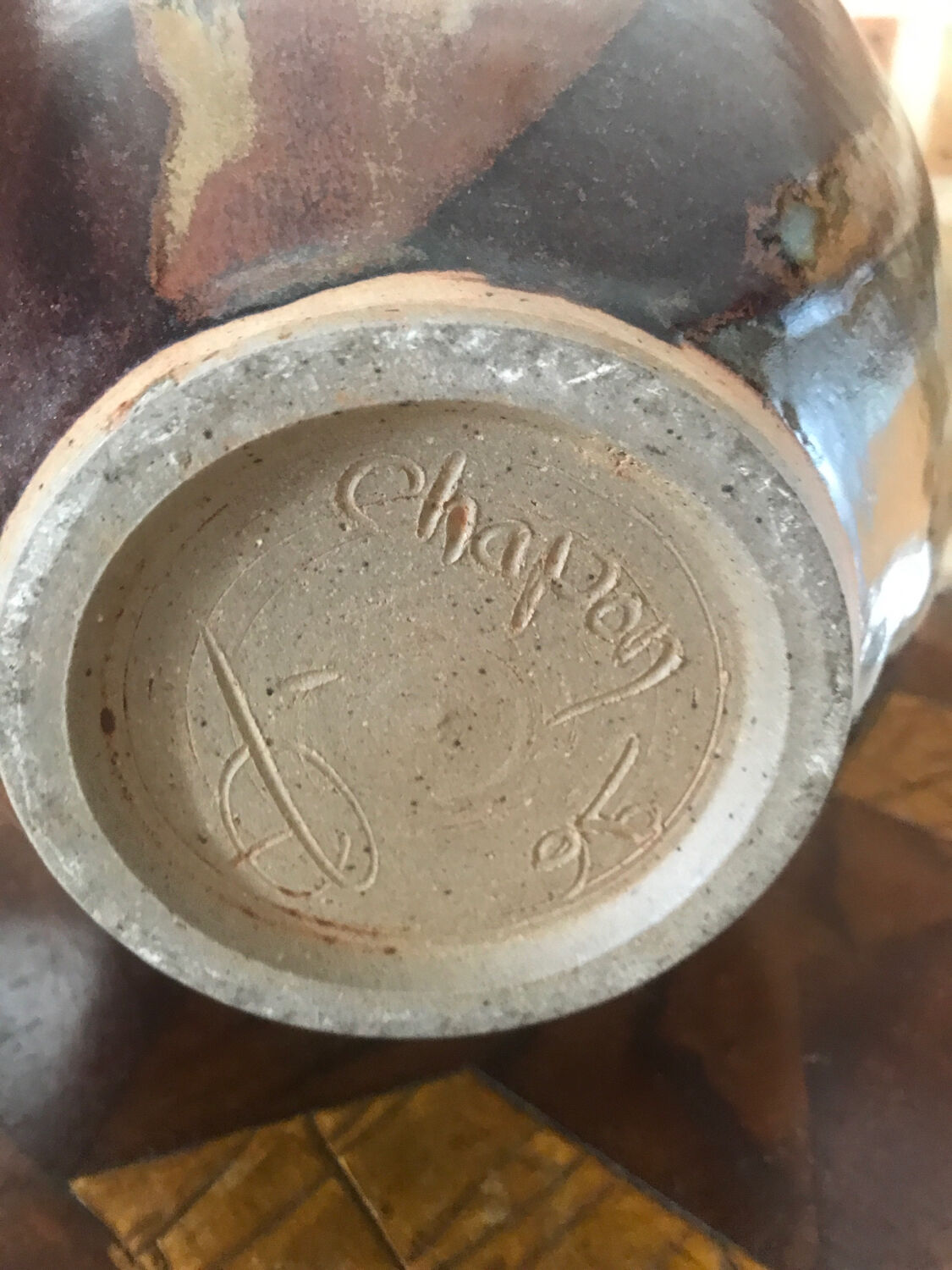 Ceramic vase signed capon