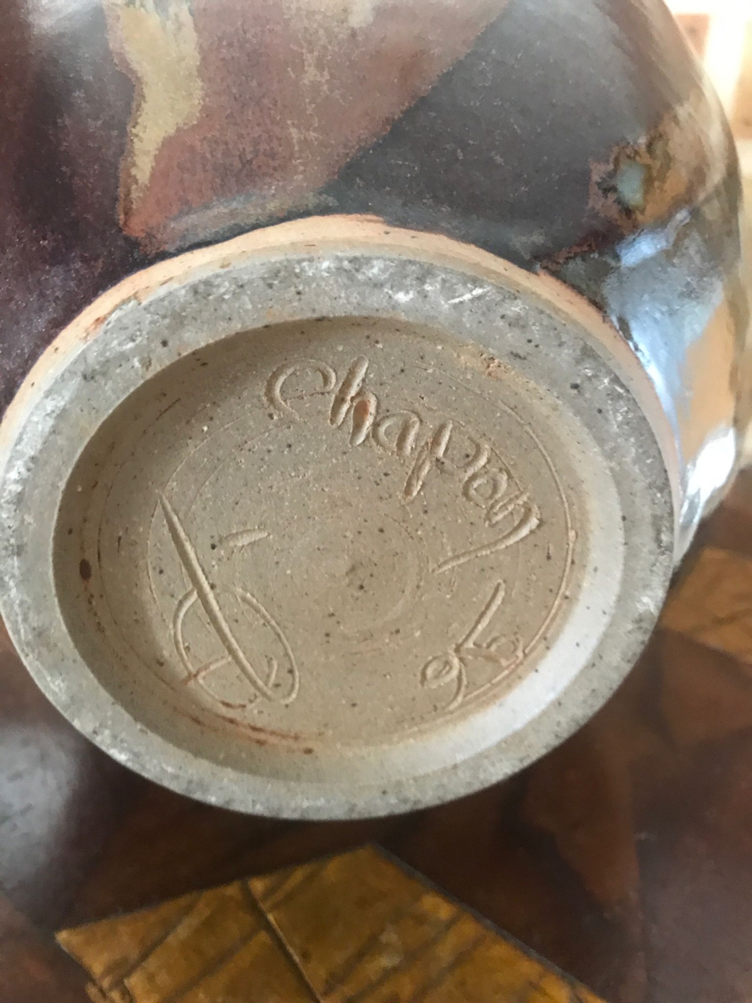 Ceramic vase signed capon