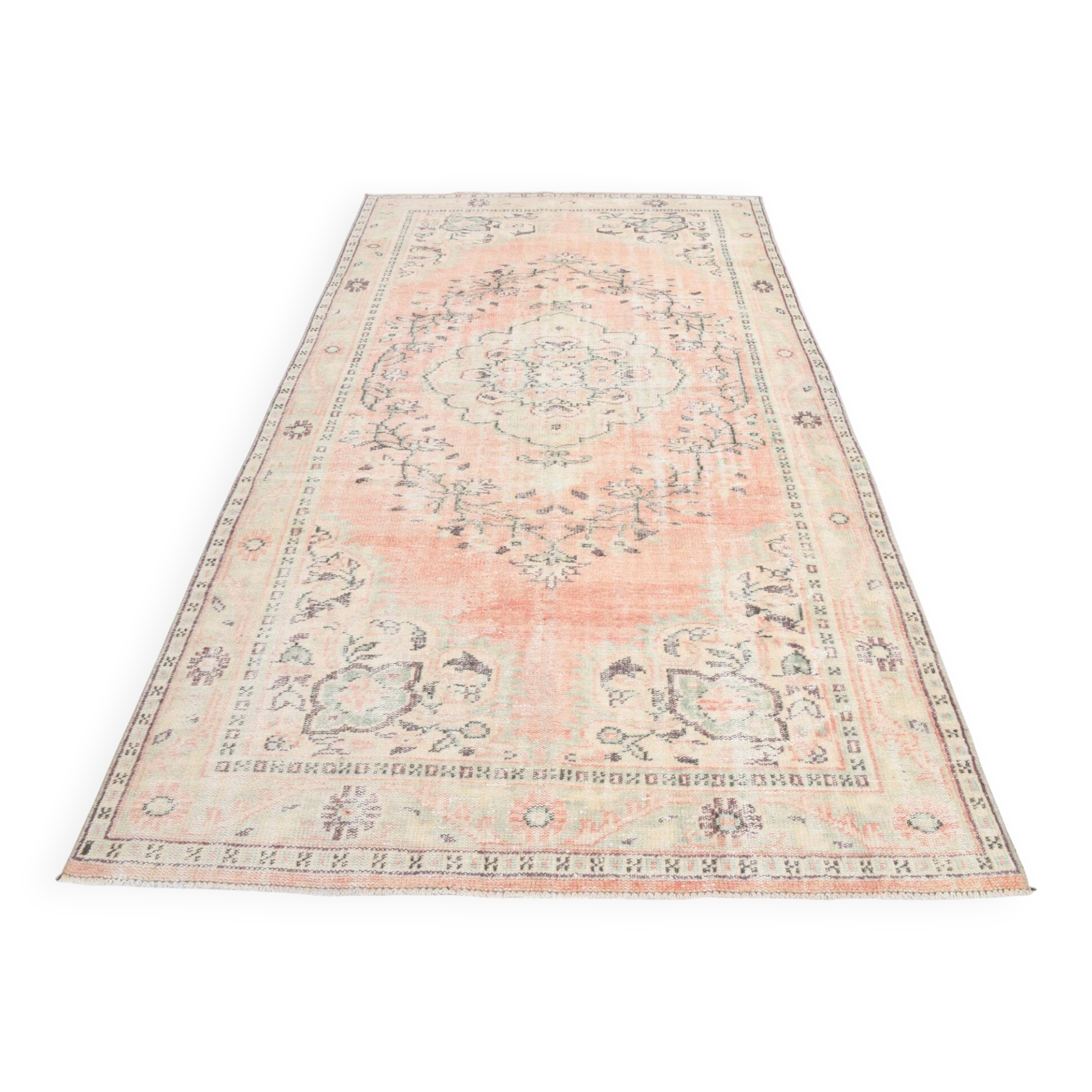 5x10 Long Wide Pale Red Oriental Pattern Persian Rug, 171x300Cm