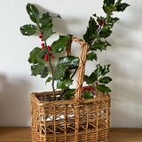 Wicker bottle basket 1970