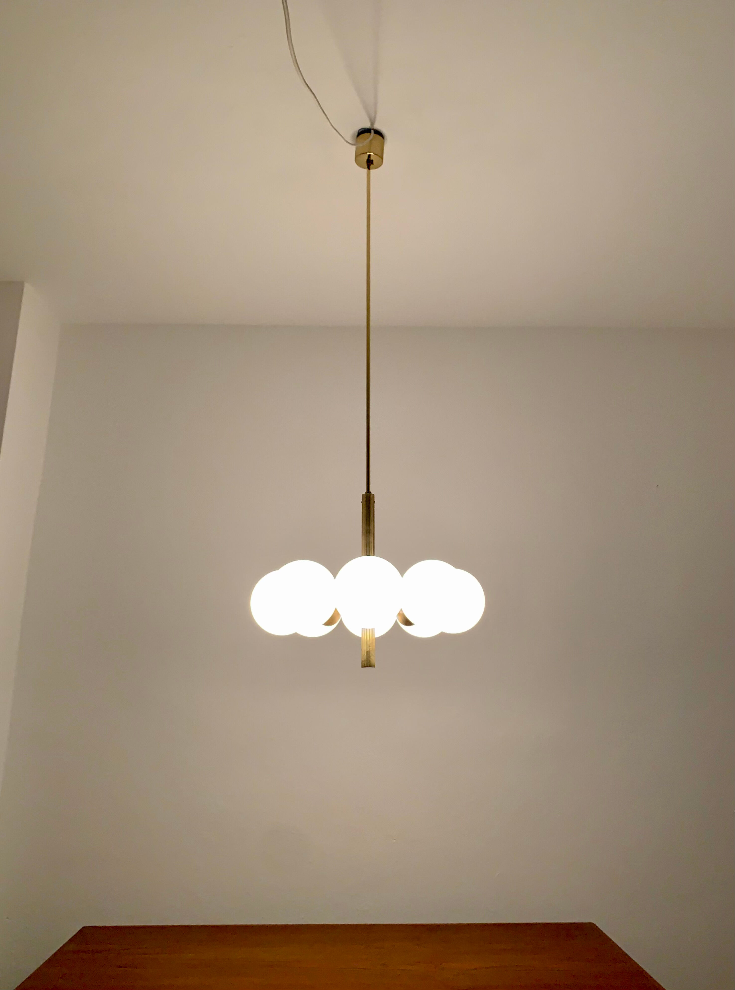 Brass Sputnik chandelier by Kaiser Leuchten