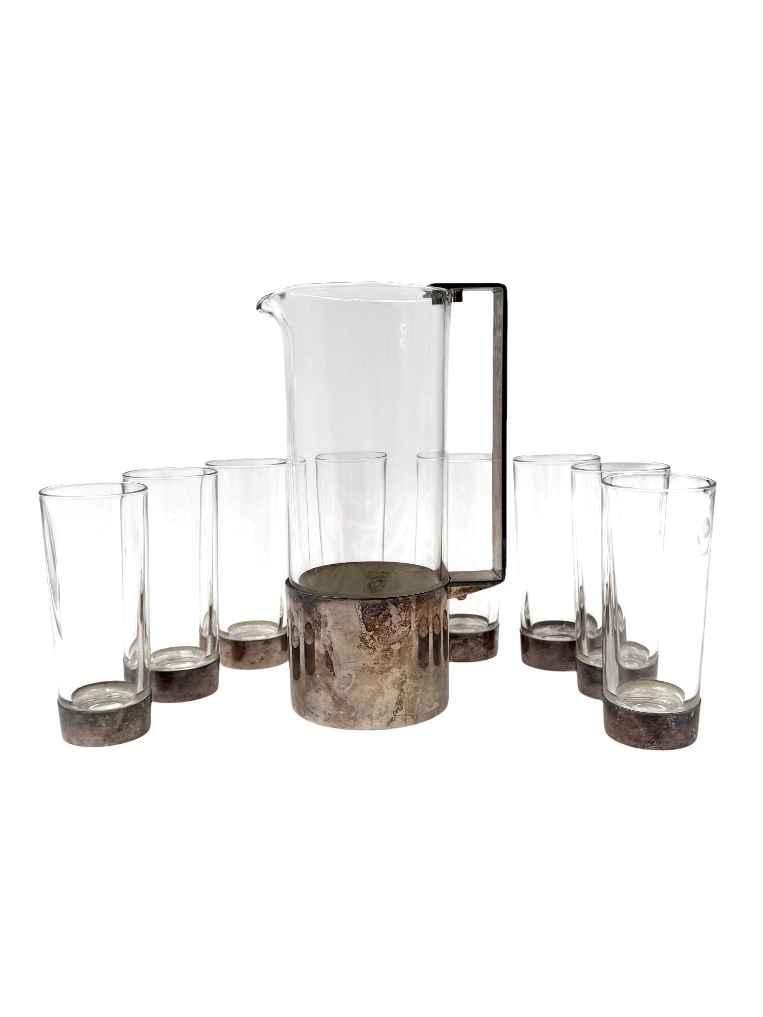 Hollywood Regency silverplate cocktail set, Italy 1970s