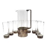 Hollywood Regency silverplate cocktail set, Italy 1970s