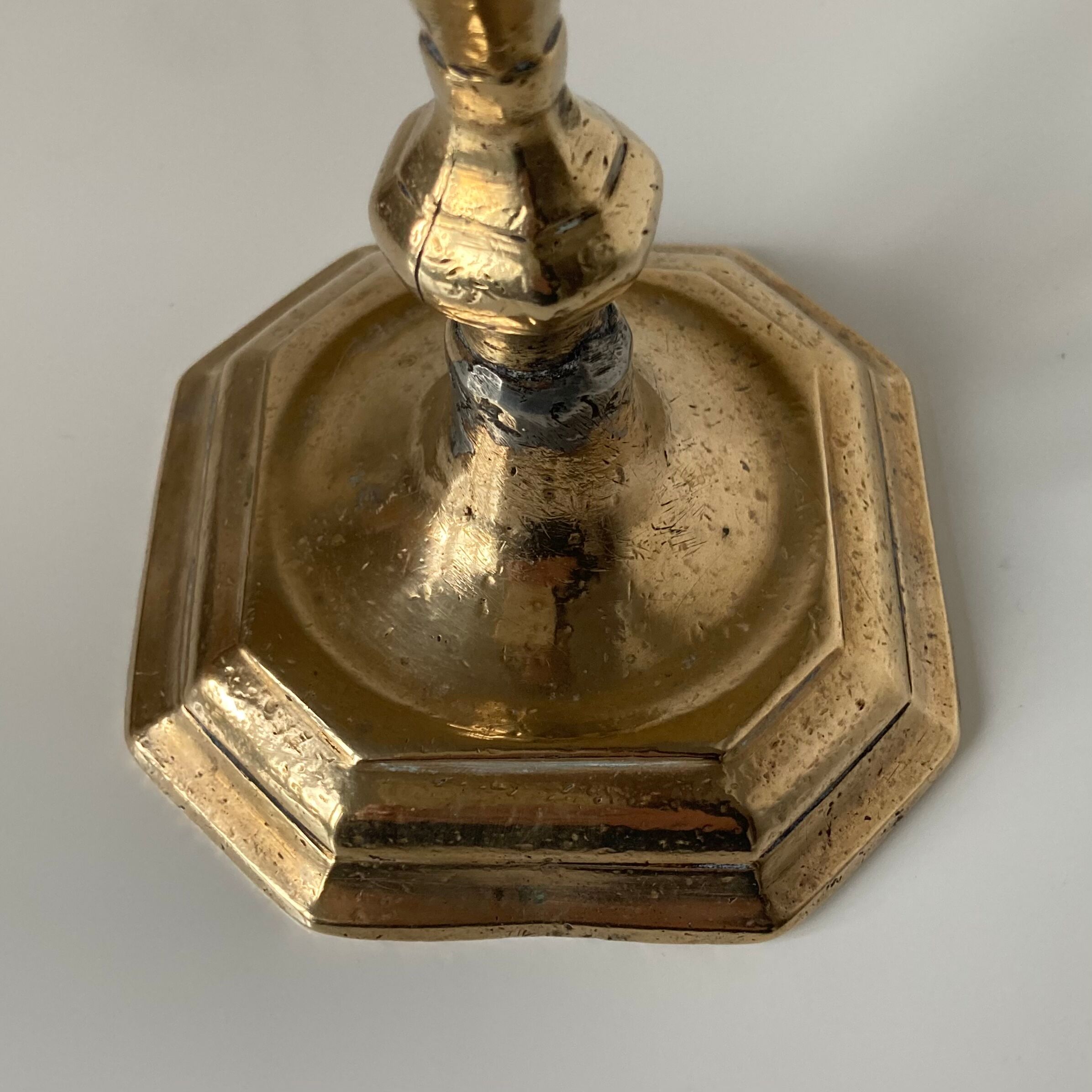 Louis XIV style bronze candle holder