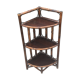 Rattan corner shelf