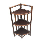 Rattan corner shelf