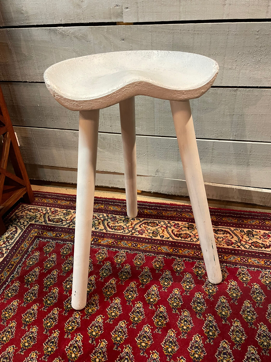 Vintage Scandinavian design tripod high stool
