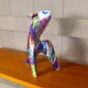 Tripod vase Zoomorphic ceramic A. Dressinval Vintage