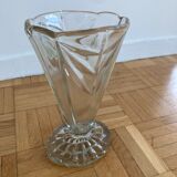 Vase en verre forme diabolo