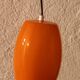 Suspension vintage en verre orange