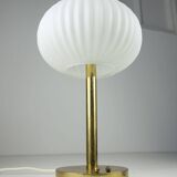 Mid-Century Brass & Glass Table Lamp