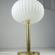 Mid-Century Brass & Glass Table Lamp