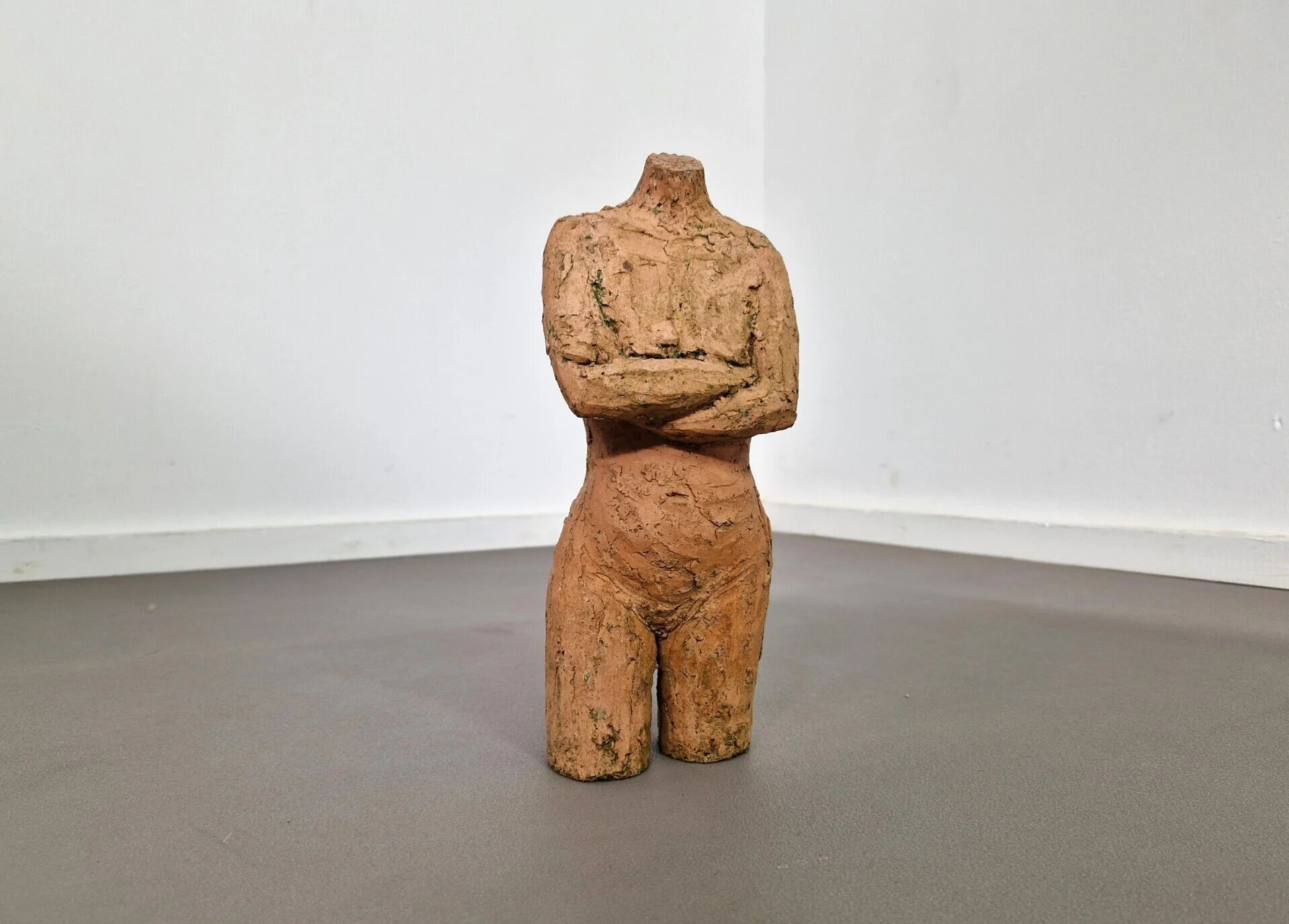 Vintage terracotta sculpture | Female torso