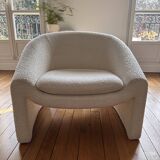 Fauteuil bouclette blanc Shona Made
