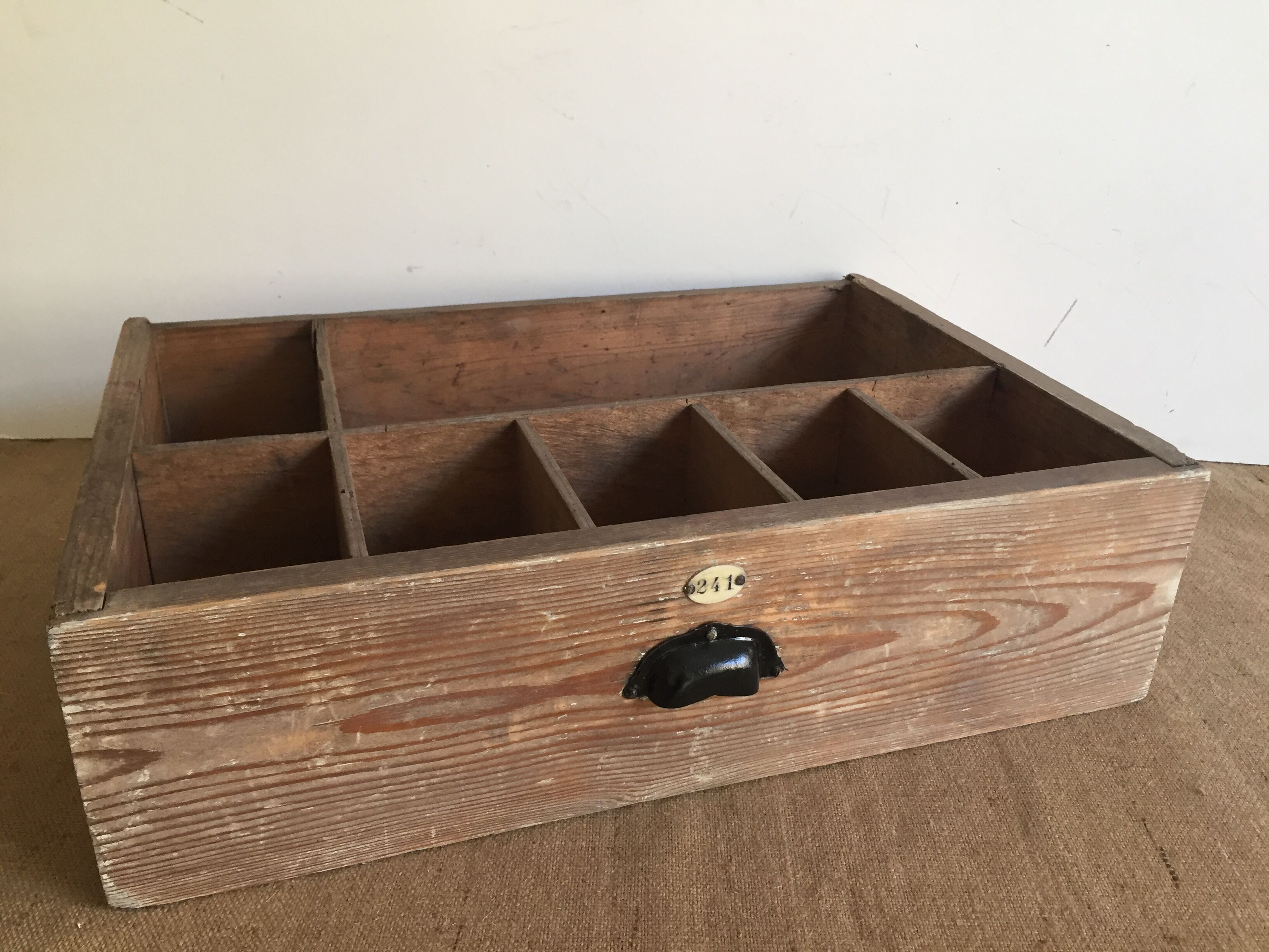 Drawer of an old craft cabinet