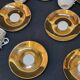 9 Moka Coffee Cups + Saucers Arabia Finland Mira Design Esteri Tomula