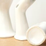 Set of 3 hands in white porcelain, 70s ring