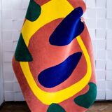 Tufted wool rug autumn vibes handmade 120 x 180 cm