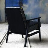 Fauteuil vintage triangles jaunes