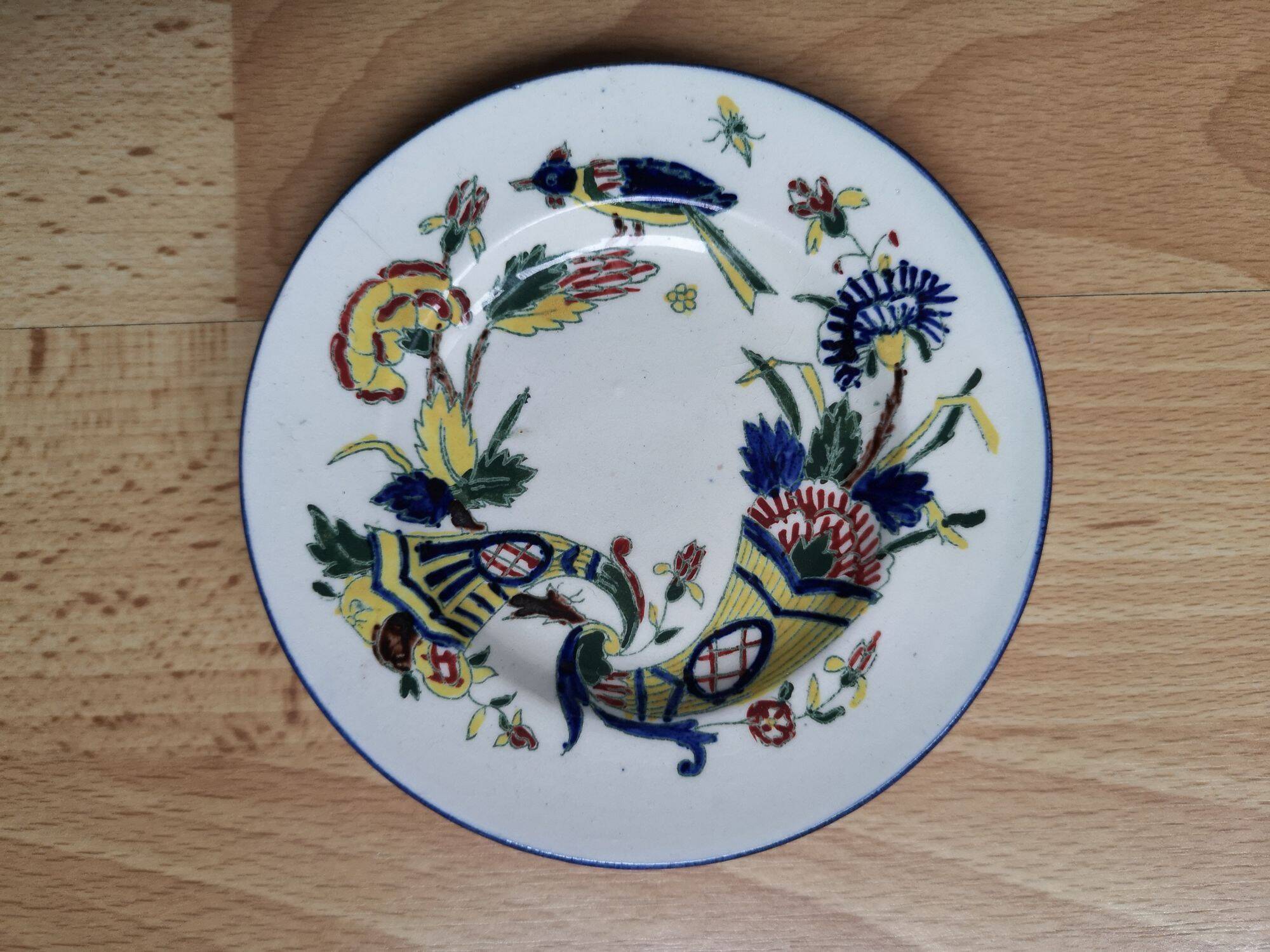 Soap holder / dish in enameled ceramic - gien - vintage 1876