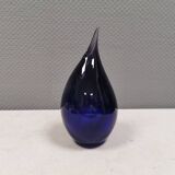 Handmade/mouth blown drop vase, Finland or Sweden 1970s