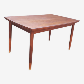 Scandinavian table by Roche-Bobois solid teak stretchable design