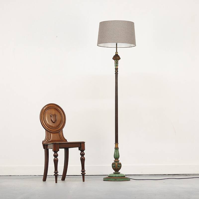 Standing antique English floor lamp
