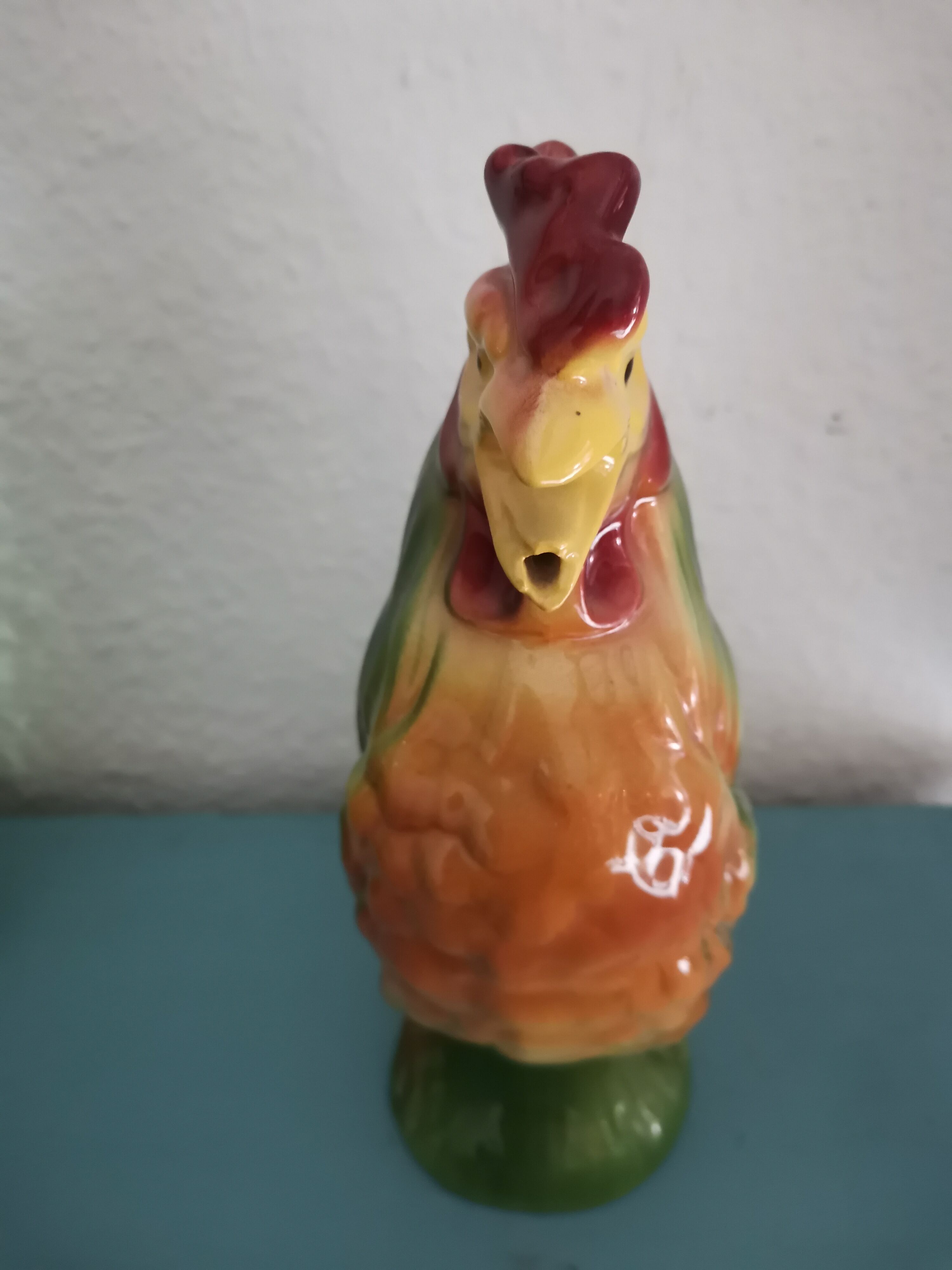 Pitcher Barbotine rooster Saint Clement