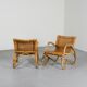 Pair of bamboo and rattan armchairs from the 1950s