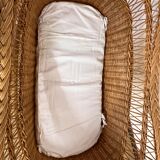 Rattan cradle on wheels