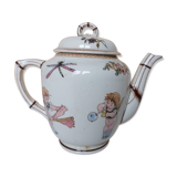 Teapot Sarreguemines cherub patterns