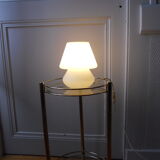 80s glass mushroom lamp