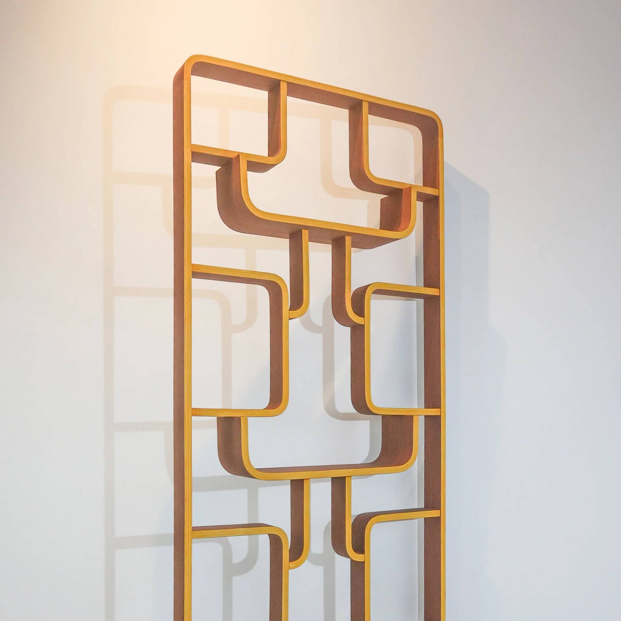 Vintage modernist screen with rounded edges / space divider by Ludvik Volak, 1960s