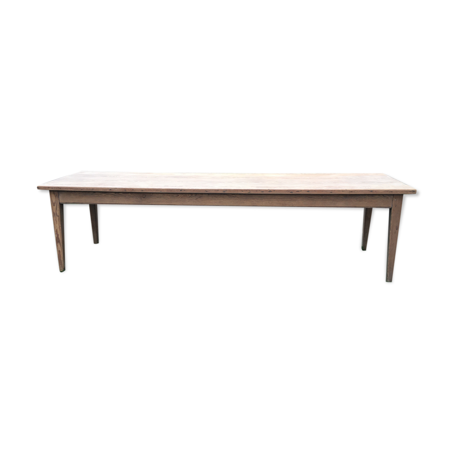 Farm table feet tapered rough wood