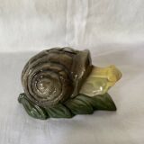 Old snail piggy bank in barbotine