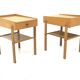Set of 2 Scandinavian oak bedside tables, Sweden, 1960.