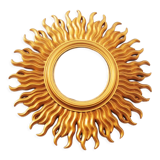 Vintage 1970's gilt sunburst mirror - vintage gilt sunburst convex mirror