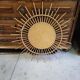 Round rattan mirror 1970