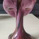 Volubilis vase in Murano glass. Pink speckled background. Height 21 cm.