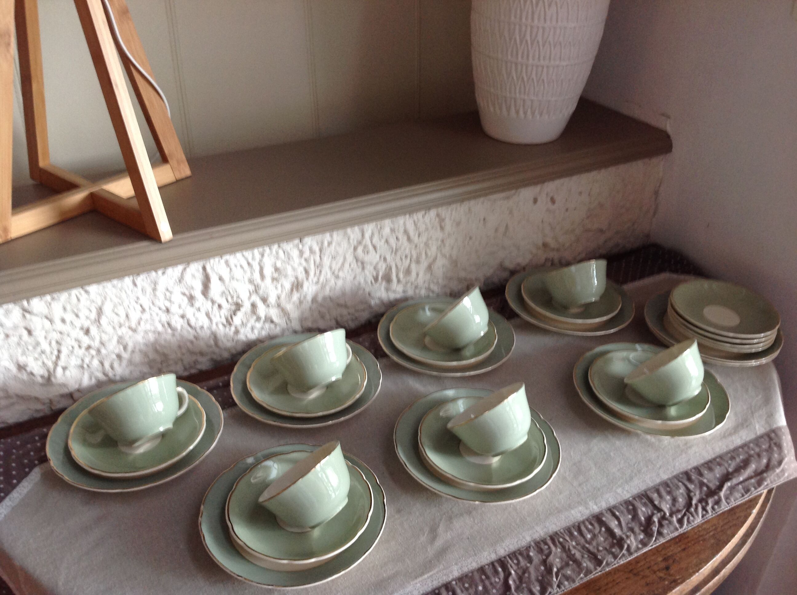 Peppermint coffee and dessert service / Villeroy - Boch / vintage 50-60