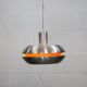 Old Danish space age design lamp in alu and orange inside.