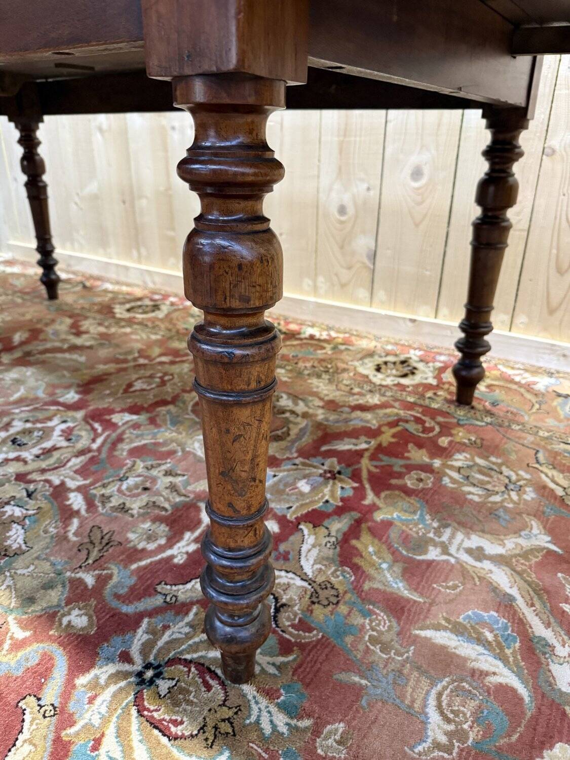 Louis Philippe mahogany farm table with flaps