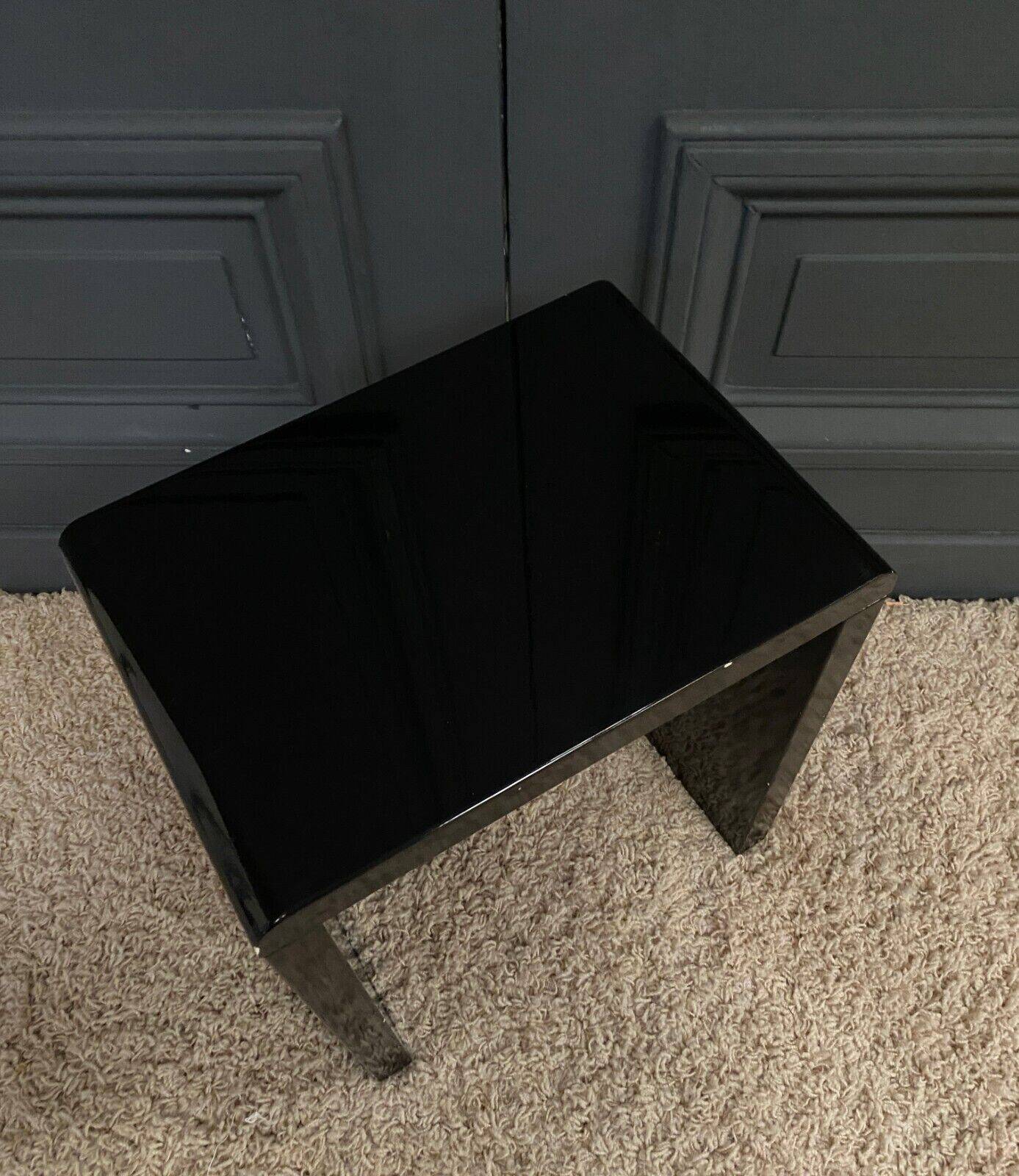 Piano lacquer stool end table 1950