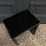 Piano lacquer stool end table 1950