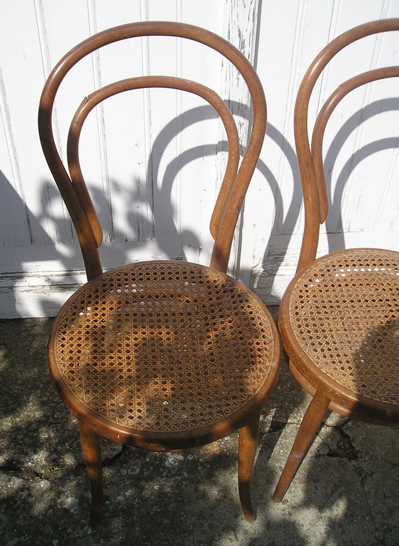 Trio of Thonet chairs late 19th model 14