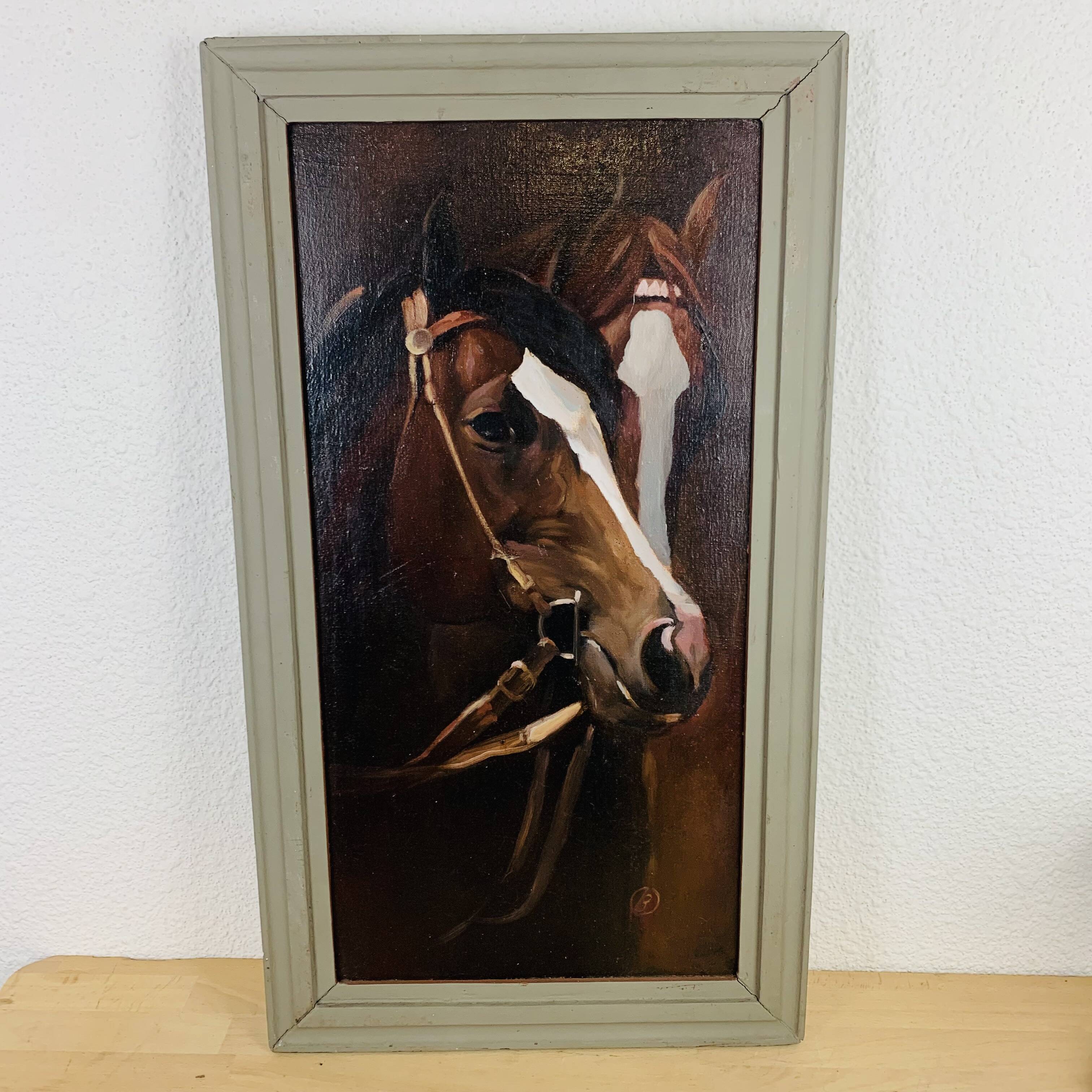 Horses painting oil on canvas