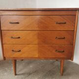 Chest of drawers from the 50s, compass feet